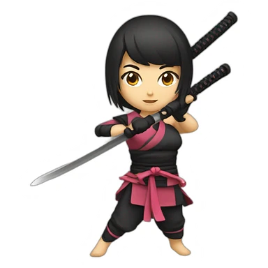 female kunoichi sticker