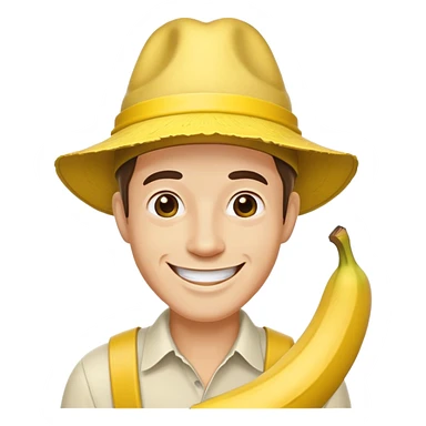Banana crazy man sticker
