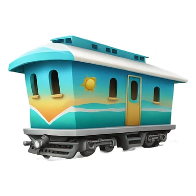little beach Train  sticker