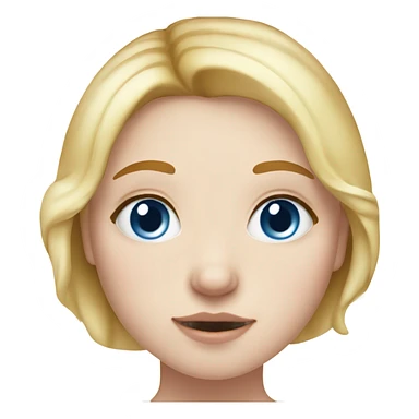 Blonde girl-chubby-blue eyes-freckles-milk on face sticker