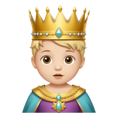 Baby wearing crown  sticker