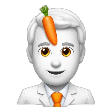 Macron with carrot sticker