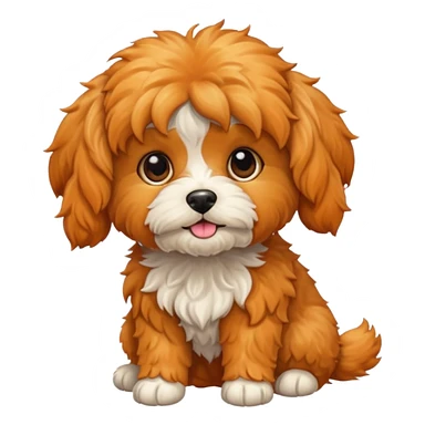 Cavapoo  apricot no white at all all orange  sticker
