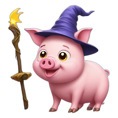 Wizard pig sticker