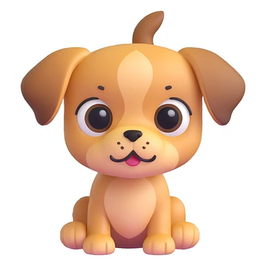 cute puppy dog with big eyes sticker