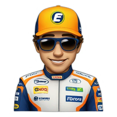 lando norris with cap sticker