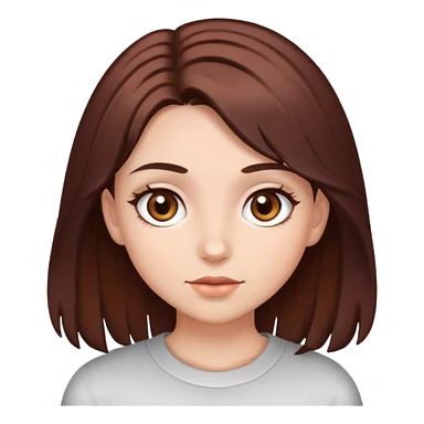a girl with chocolate colored hair and hazel eyes sticker