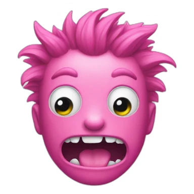 Pink monster can sticker