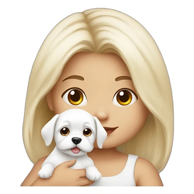 Baby with Maltese dog sticker