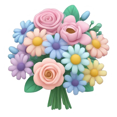pastel flower bouquet sticker