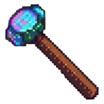 pixel art ban hammer sticker