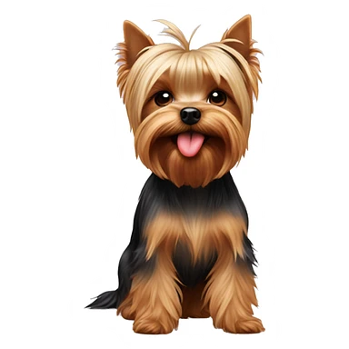 Yorkshire terrier dog sending kiss sticker