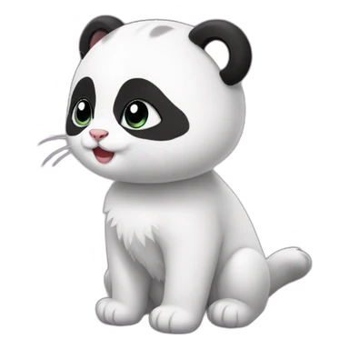 panda kitten sticker