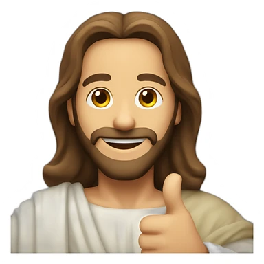 Jesus christ smiling thumbs up sticker