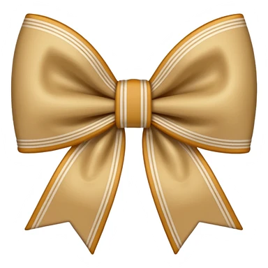 Beige Plaid Bow sticker