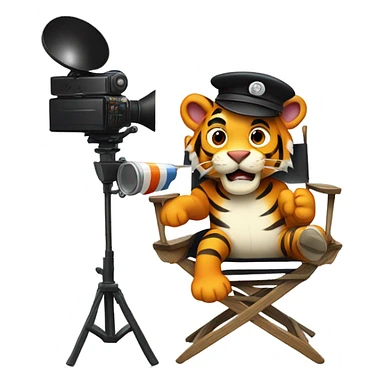 Movie producer male tiger sticker