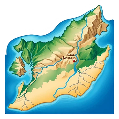 Lebanon map sticker
