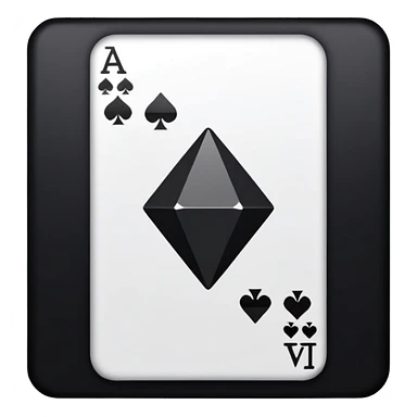 3d diamond shape matte black. diamond shape like on a playing card sticker