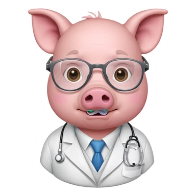 doctor pig sticker