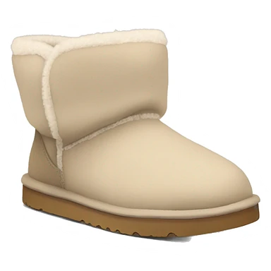 pastel beige cute ugg slippers sticker
