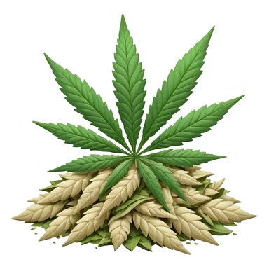 white color marijuana sticker