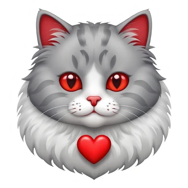 Cat with heart  sticker