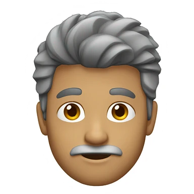 hombre pelo gris sin barba sticker