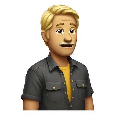 Emoji of Confused but full of eagerness  sticker