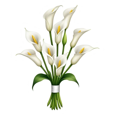 Cala lily flower bouquet sticker