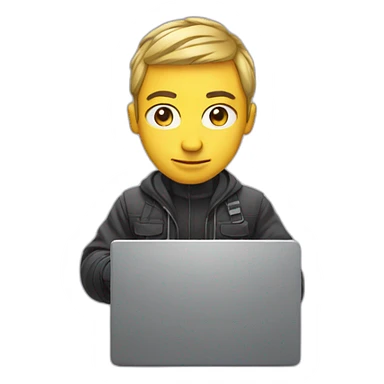 cyber guy with laptop sticker