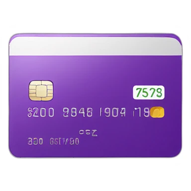 purple credit card sticker