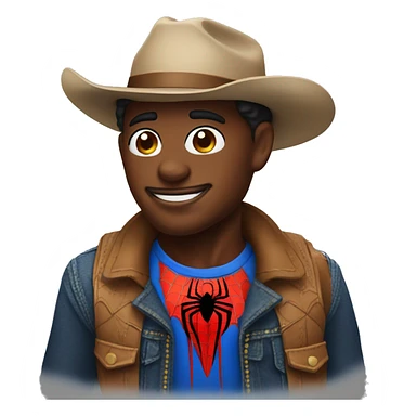 Spiderman with a cow-boy hat  sticker