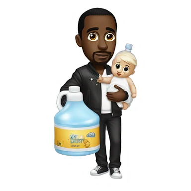 p diddy carrying baby oil sticker