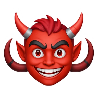 Emoji de bandido con diablito  sticker