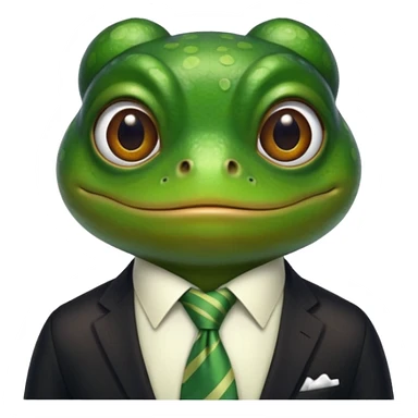 frog with tie sticker