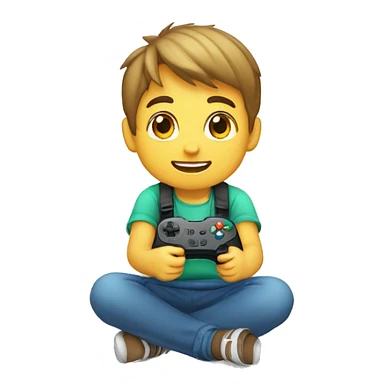 niño jugando videojuegos sticker