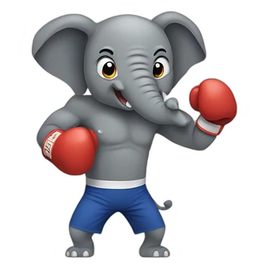 Elephant Boxing Anger  sticker