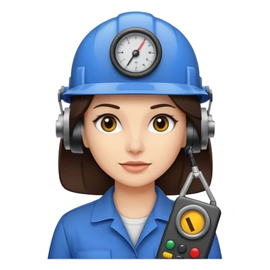 opérateur contrôle non destructif féminin brune sticker