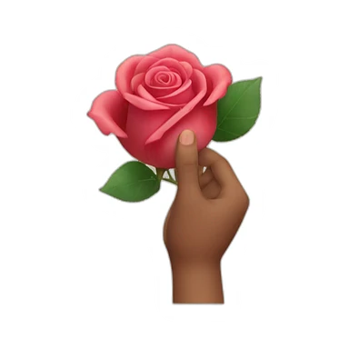 Rose giving hand  sticker
