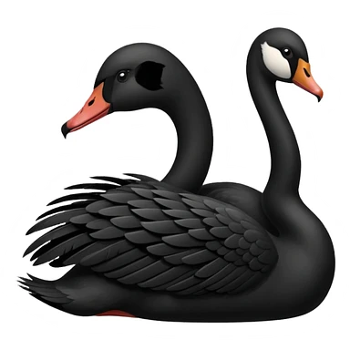 Black swan facing left sticker
