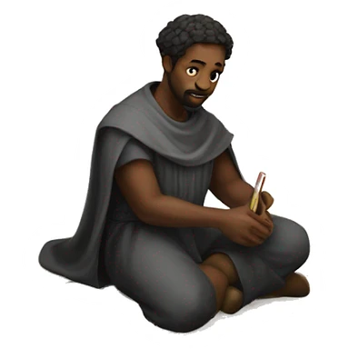 black medieval architect drawing on floor plan sticker