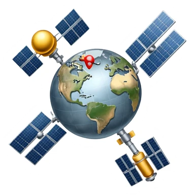 GPS-satellite system sticker