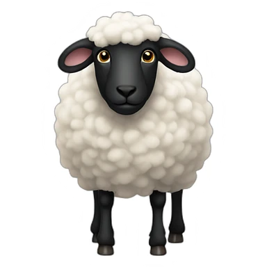 black sheep with black fur sticker
