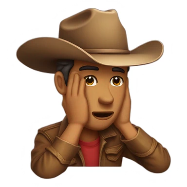 cowboy-facepalm sticker
