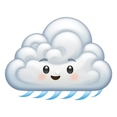 blowing wind sticker