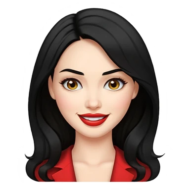 “Emoji girl, femme fatale, black hair. megan fox vibes sticker