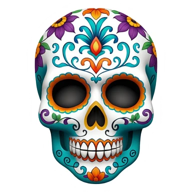 Calavera facial mask sticker