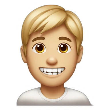 A bunny teeth boy sticker