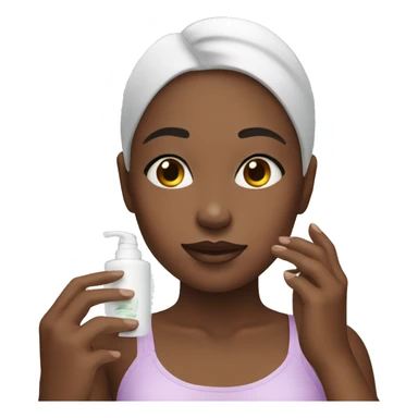 girl doing her skincare sticker