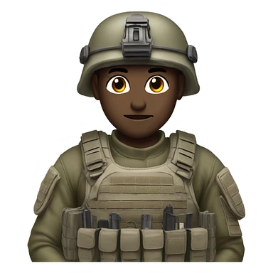 super realistic soldier with weapon sticker